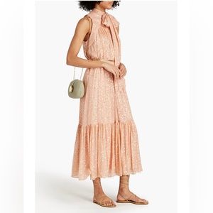 Zimmerman halter bow metallic fil coupe silk dress. Size 8 (AU2) New with tags